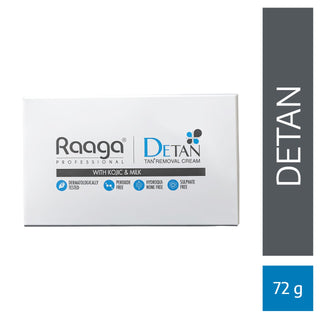 Raaga Professional De-Tan Pack | Tan Removal Cream with Kojic and Milk | Dermatologically Tested - 12g x 6 (72 gm)