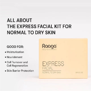 Raaga Express facial kit for normal to dry skin