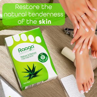 Raaga manicure  pedicure restores the skin